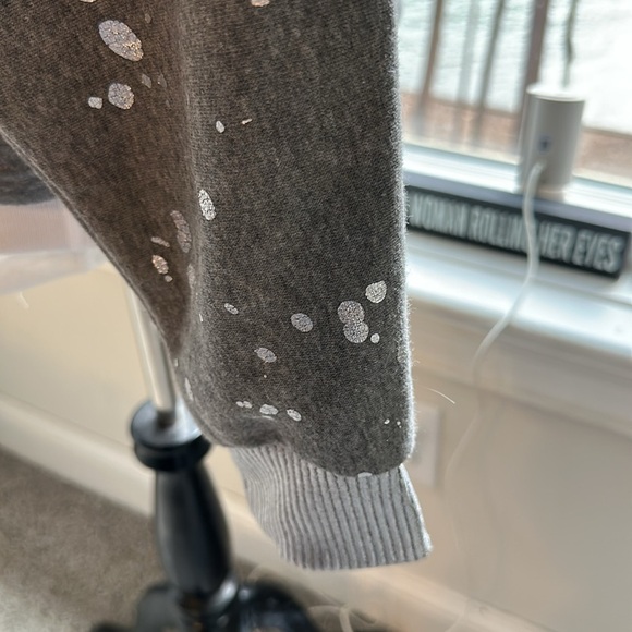 Splendid Metallic Splatter Sweatshirt, Soft, loose & Boxy, Medium, NWOT - Picture 5 of 10